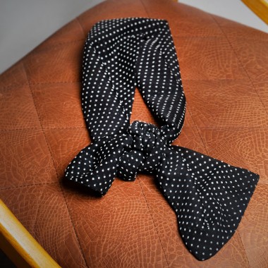 Black polka dot scarf - product image