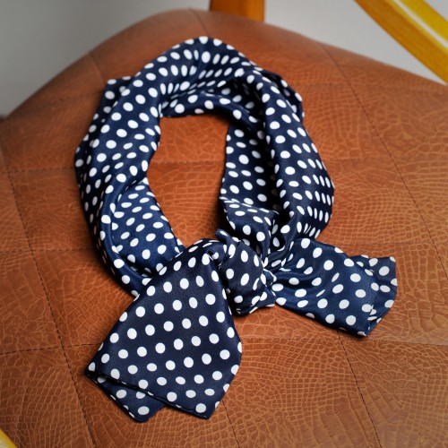 Blue polka dot scarf - product image