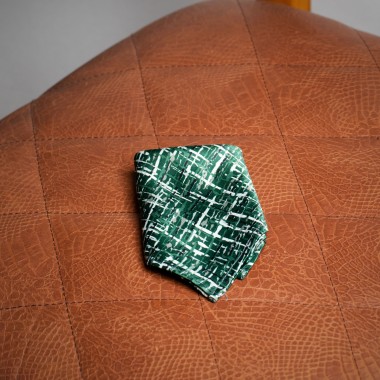 Green/white pocket square - product image