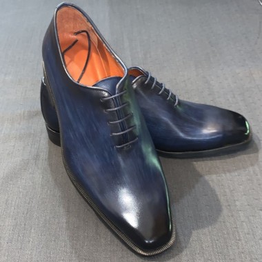 Blue Patina leather shoes - product image