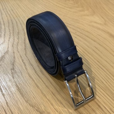Blue patina leather belt - product image