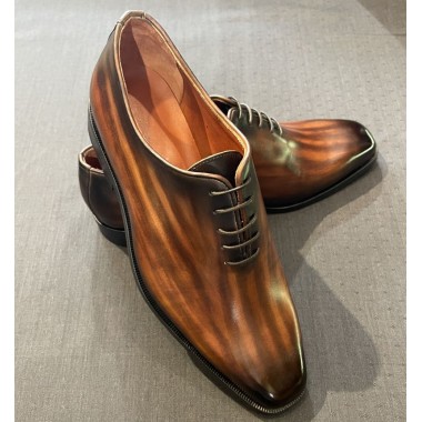 Brown Patina leather shoes - product image