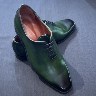 Δερμάτινα παπούτσια πράσινη πατίνα - product image