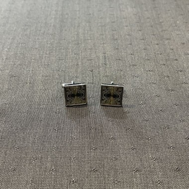 Silver square cufflinks - product image