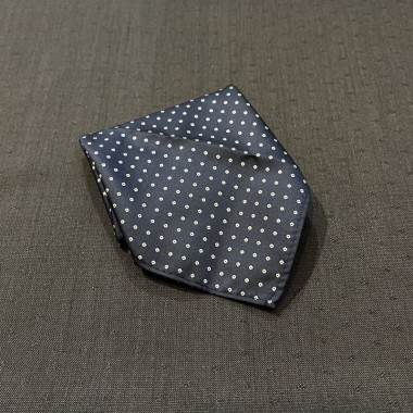 Blue pocket square with polka dot - product image