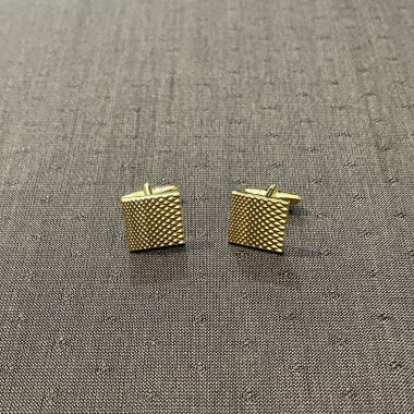 Golden square cufflinks - product image