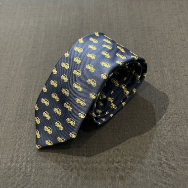 Blue tie with pattern car - product image