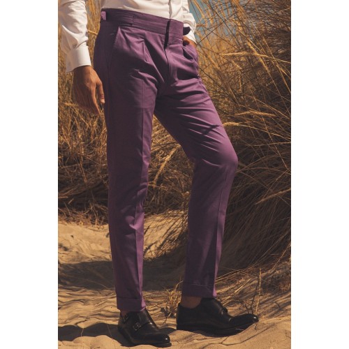 Μοβ ψηλόμεσο παντελόνι - product image