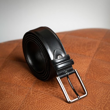 Black leather belt - product image